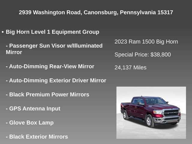 2023 RAM 1500 Big Horn Crew Cab 4x4 6'4" Box