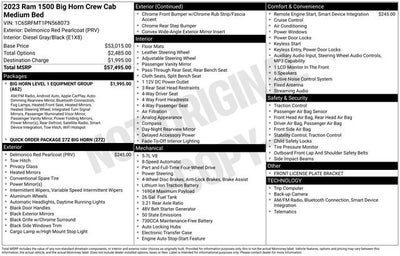 2023 RAM 1500 Big Horn Crew Cab 4x4 6'4" Box