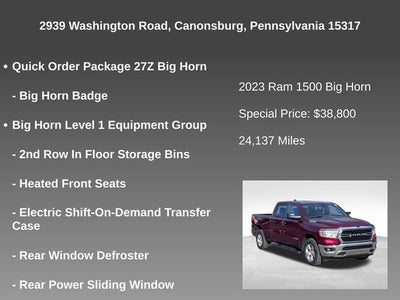 2023 RAM 1500 Big Horn Crew Cab 4x4 6'4" Box