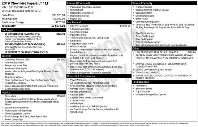 2019 Chevrolet Impala LT