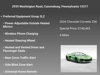 2026 Chevrolet Corvette Z06 2LZ