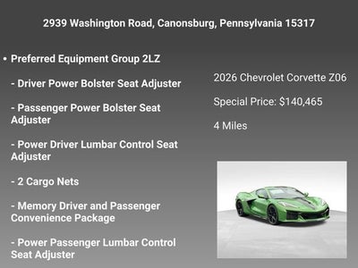 2026 Chevrolet Corvette Z06 2LZ