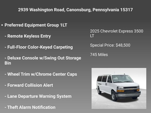 2025 Chevrolet Express Passenger 3500 1LT