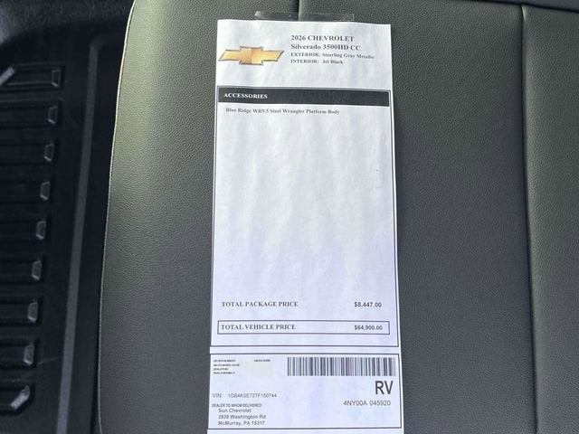 2026 Chevrolet Silverado 3500 HD Chassis Cab Work Truck