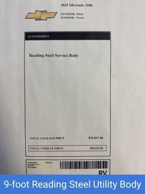 2025 Chevrolet Silverado 3500 HD Chassis Cab Work Truck