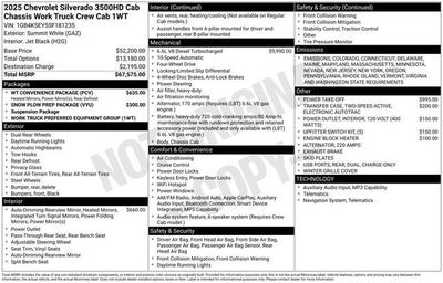 2025 Chevrolet Silverado 3500 HD Chassis Cab Work Truck