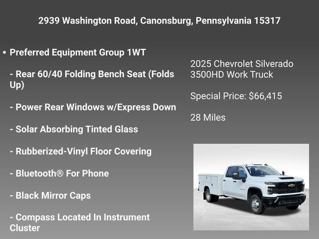 2025 Chevrolet Silverado 3500 HD Chassis Cab Work Truck