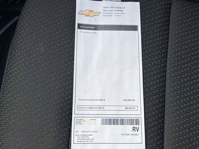 2026 Chevrolet Silverado 2500 HD WT