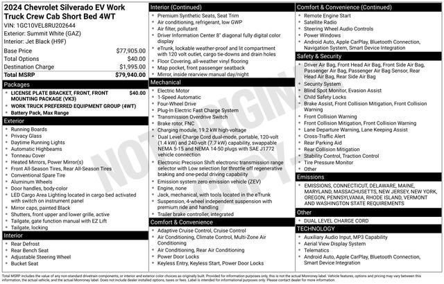 2024 Chevrolet Silverado EV Work Truck