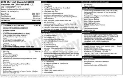 2026 Chevrolet Silverado 2500 HD Custom