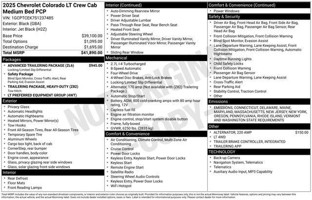 2025 Chevrolet Colorado WT/LT