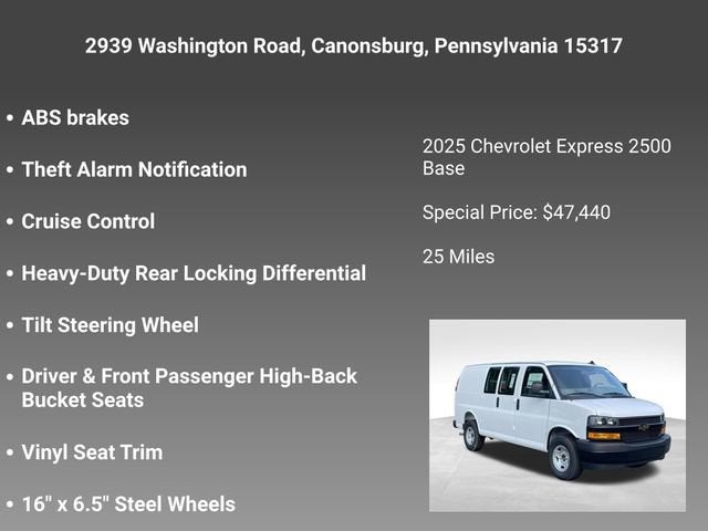 2025 Chevrolet Express Cargo 2500 WT