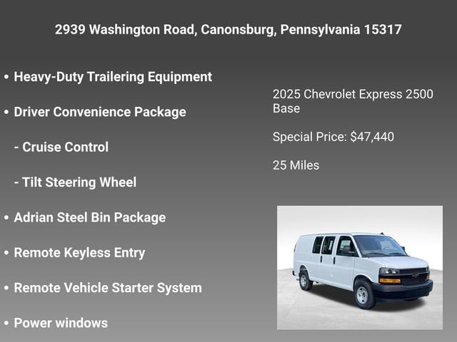 2025 Chevrolet Express Cargo 2500 WT