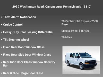 2025 Chevrolet Express Cargo 2500 WT