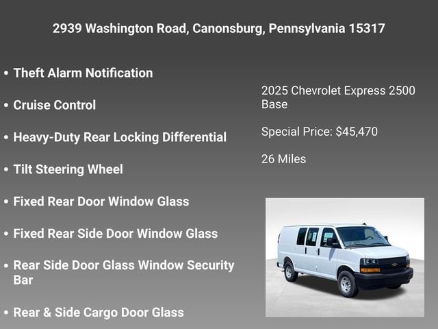 2025 Chevrolet Express Cargo 2500 WT