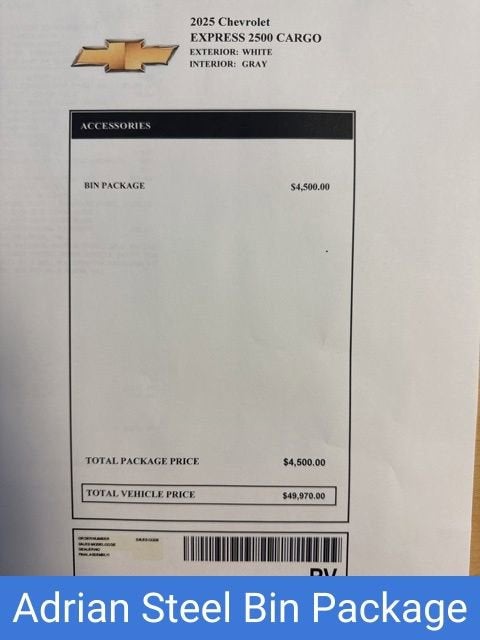 2025 Chevrolet Express Cargo 2500 WT