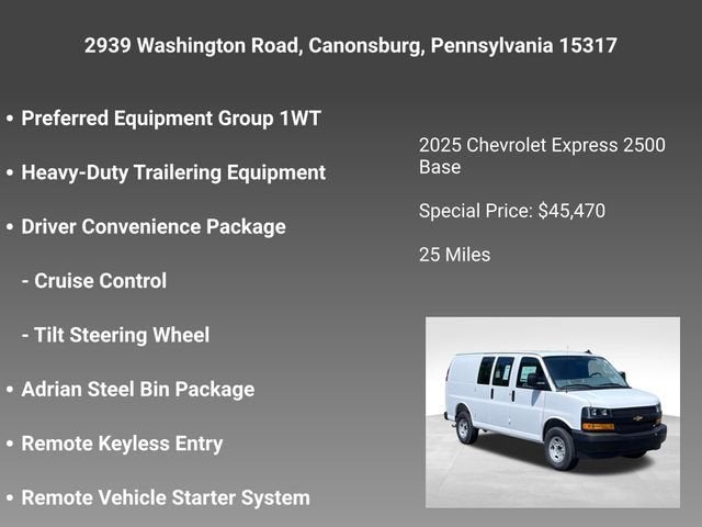 2025 Chevrolet Express Cargo 2500 WT