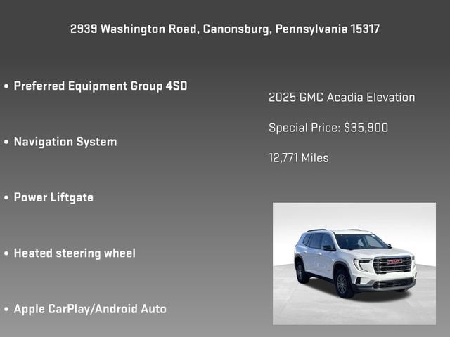2025 GMC Acadia Elevation