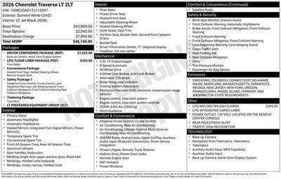 2026 Chevrolet Traverse LT