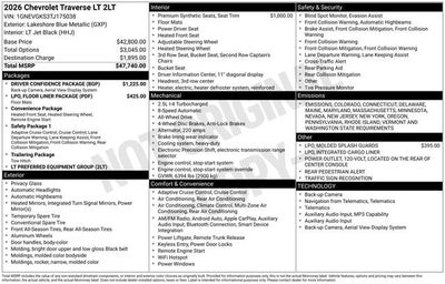 2026 Chevrolet Traverse LT
