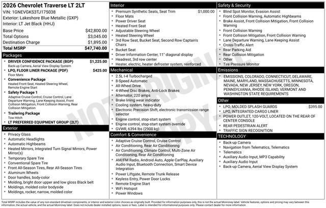2026 Chevrolet Traverse LT