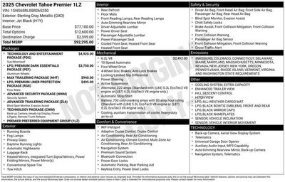 2025 Chevrolet Tahoe Premier