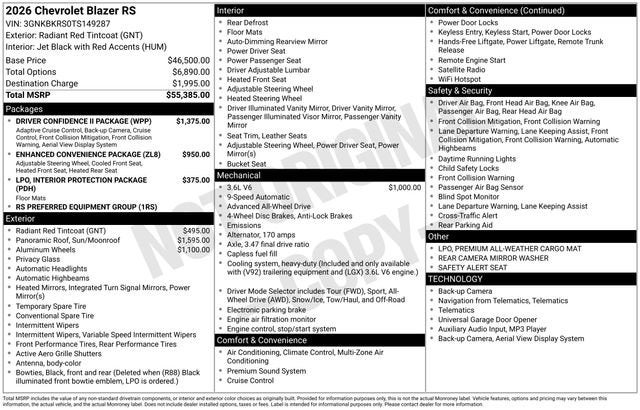 2026 Chevrolet Blazer RS