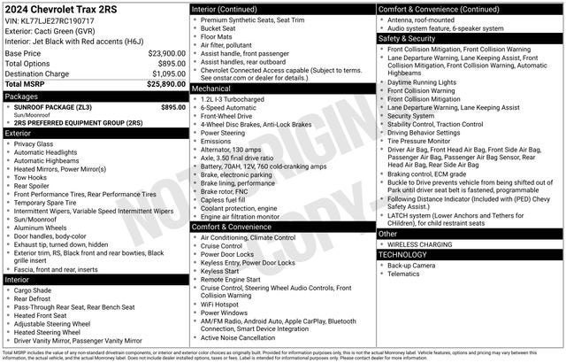 2024 Chevrolet Trax 2RS