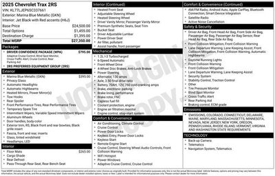 2025 Chevrolet Trax 2RS