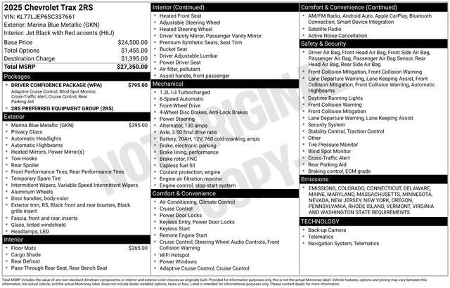 2025 Chevrolet Trax 2RS