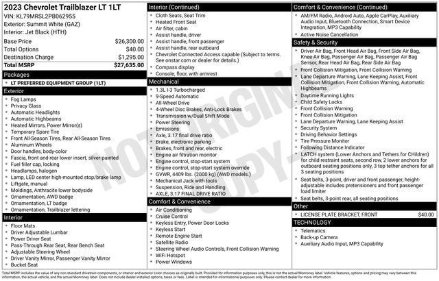 2023 Chevrolet Trailblazer LT
