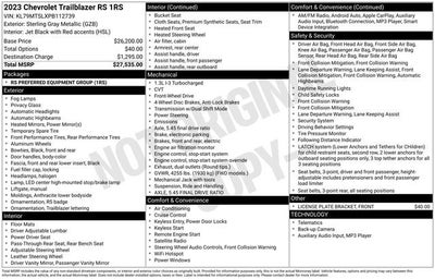 2023 Chevrolet Trailblazer RS