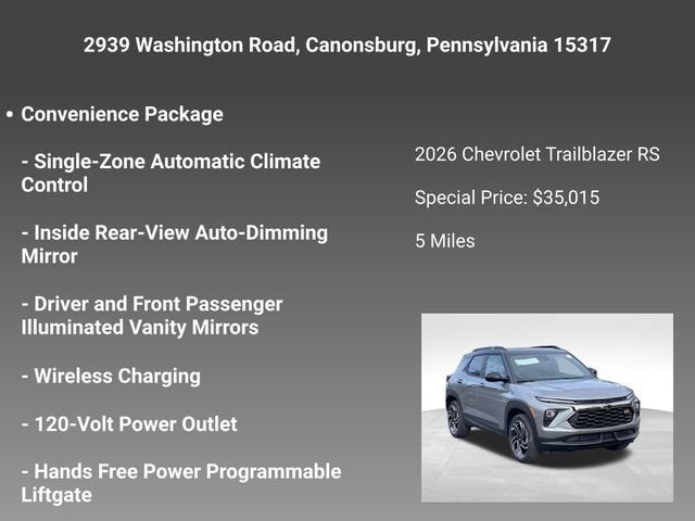 2026 Chevrolet Trailblazer RS
