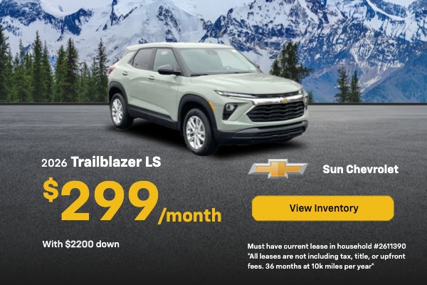 2026 Trailblazer LS $299 a month with $4500 down